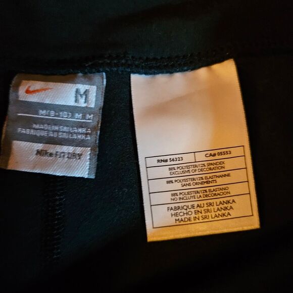 Nike Fit Dry Black Biking Athletic Shorts Women’s Medium Activewear Stretchy Gym - Picture 5 of 6